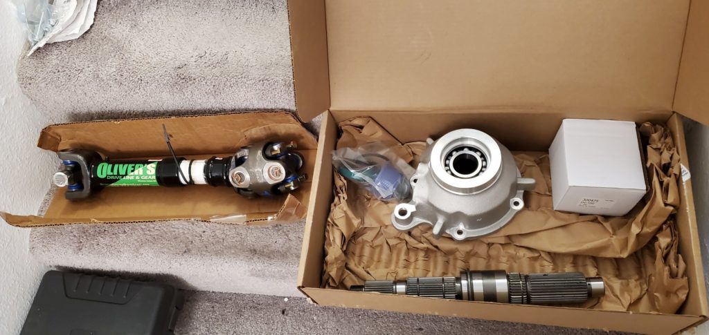 Jeep Wrangler drive shaft and Advanced Adapters SYE